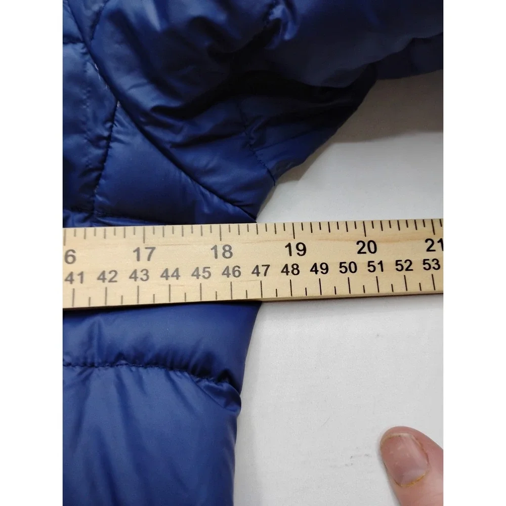 Eddie Bauer Jacket Kids XL Blue Goose Down Full Zip Puffer Pockets Outdoor 14/16